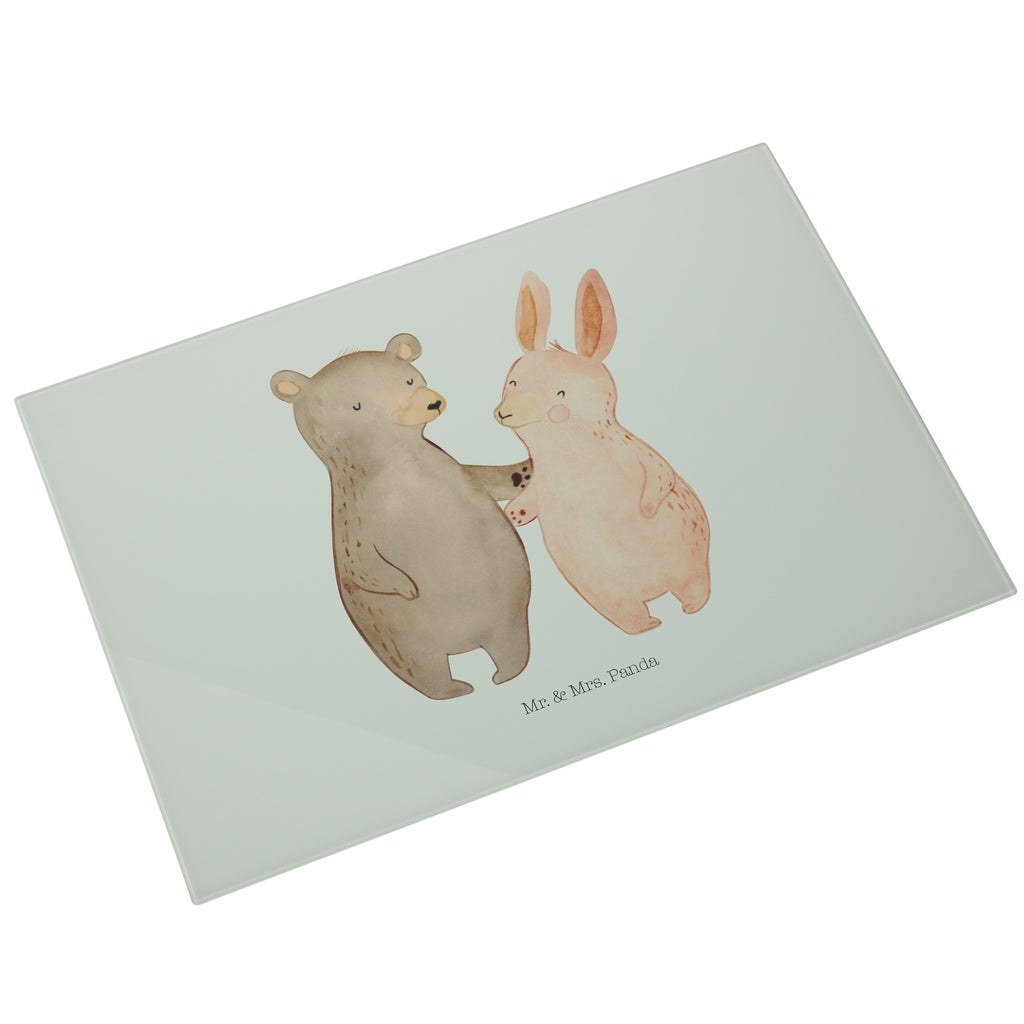 XL Glas Schneidbrett Bär Hase Umarmen Glasschneidebrett, Schneidebrett, Frühstücksbrett, Küche, Liebe, Partner, Freund, Freundin, Ehemann, Ehefrau, Heiraten, Verlobung, Heiratsantrag, Liebesgeschenk, Jahrestag, Hocheitstag, Freunde, bester Freund, Hase, Bär, Bärchen, best friends