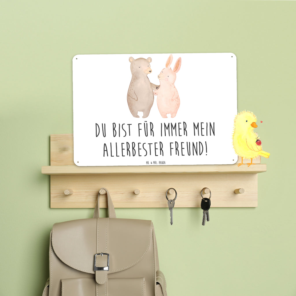 Blechschild Bär Hase Umarmen Blechschild, Metallschild, Geschenk Schild, Schild, Magnet-Metall-Schild, Deko Schild, Wandschild, Wand-Dekoration, Türschild, Liebe, Partner, Freund, Freundin, Ehemann, Ehefrau, Heiraten, Verlobung, Heiratsantrag, Liebesgeschenk, Jahrestag, Hocheitstag, Freunde, bester Freund, Hase, Bär, Bärchen, best friends