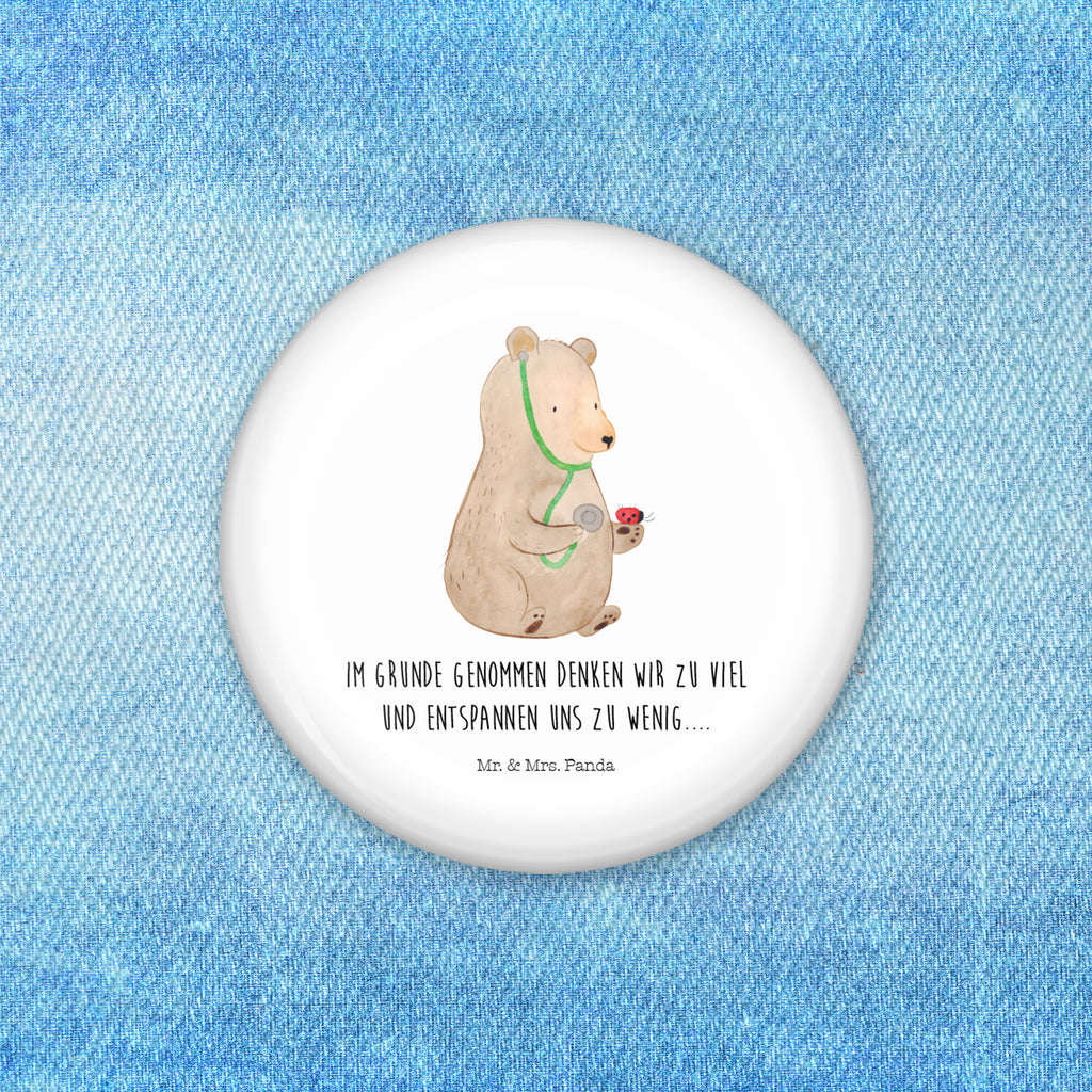 50mm Button Bär Arzt 50mm Button, Button, Pin, Anstecknadel, Bär, Teddy, Teddybär, Arzt, Ärztin, Doktor, Professor, Doktorin, Professorin