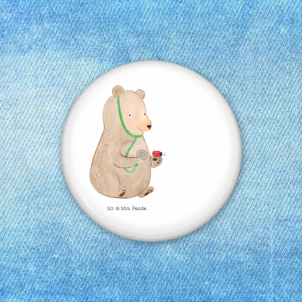 50mm Button Bär Arzt 50mm Button, Button, Pin, Anstecknadel, Bär, Teddy, Teddybär, Arzt, Ärztin, Doktor, Professor, Doktorin, Professorin