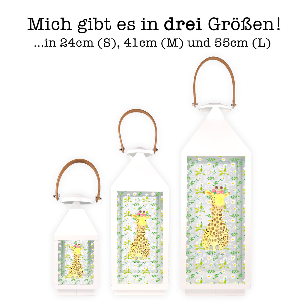 Deko Laterne Giraffe Blumenkranz Gartenlampe, Gartenleuchte, Gartendekoration, Gartenlicht, Laterne  kleine Laternen, XXL Laternen, Laterne groß, Afrika, Wildtiere, Giraffe, Blumenkranz, Abenteurer, Selbstliebe, Freundin