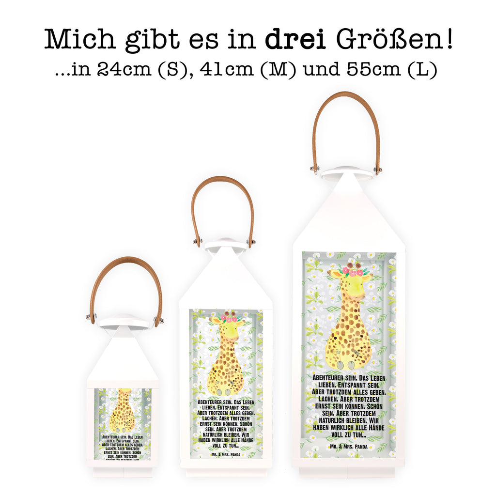 Deko Laterne Giraffe Blumenkranz Gartenlampe, Gartenleuchte, Gartendekoration, Gartenlicht, Laterne  kleine Laternen, XXL Laternen, Laterne groß, Afrika, Wildtiere, Giraffe, Blumenkranz, Abenteurer, Selbstliebe, Freundin