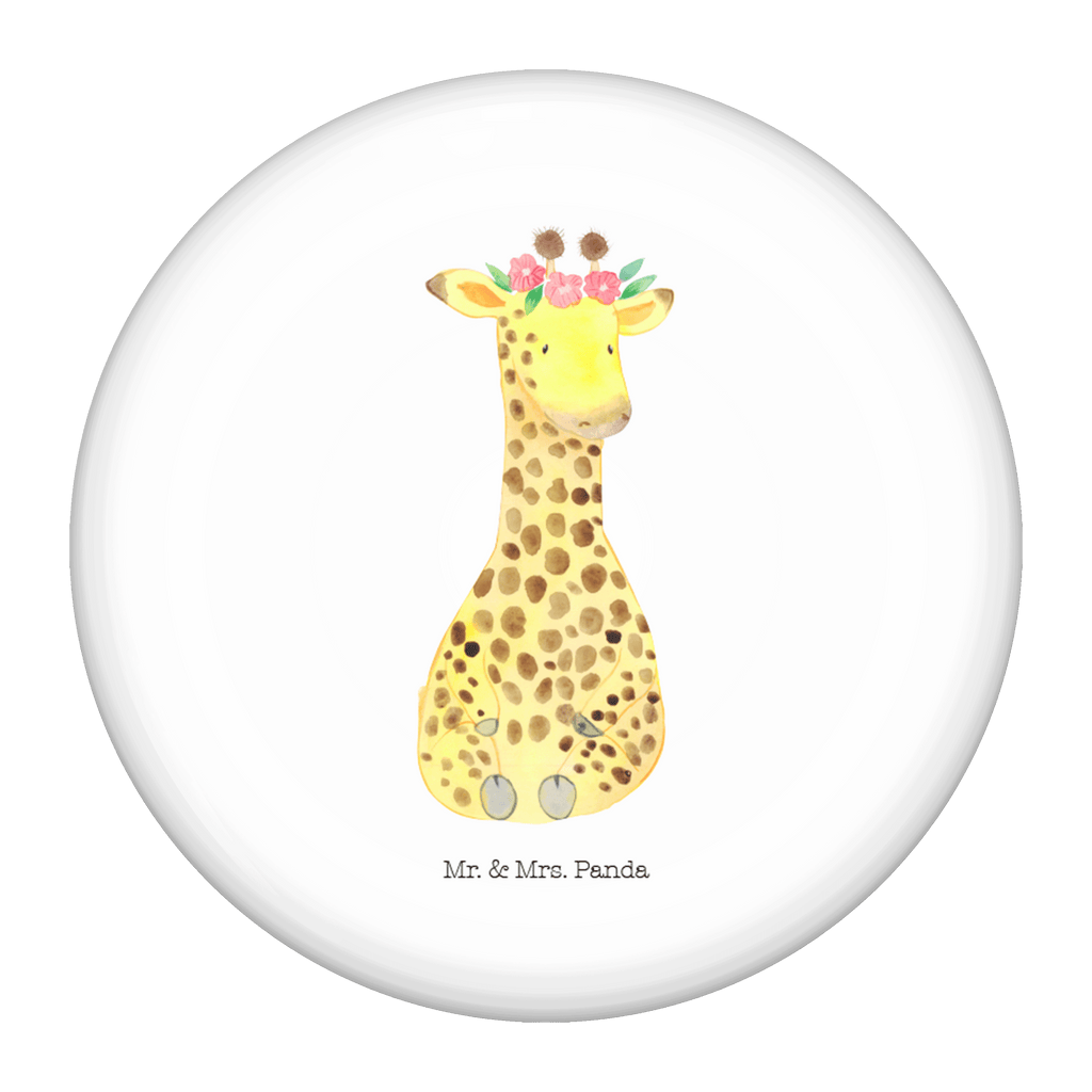 50mm Button Giraffe Blumenkranz 50mm Button, Button, Pin, Anstecknadel, Afrika, Wildtiere, Giraffe, Blumenkranz, Abenteurer, Selbstliebe, Freundin