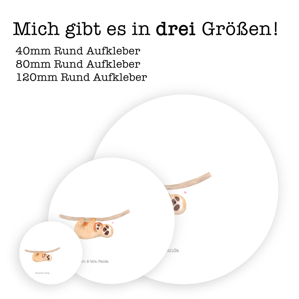 40mm Rund Aufkleber Faultier mit Kind Sticker, Aufkleber, Etikett, Faultier, Faultier Geschenk, Faultier Deko, Kind, Baby, Liebe, Mutter, Mama, Geburt, Kinder, Faulheit, Spaß, Niedlichkeit