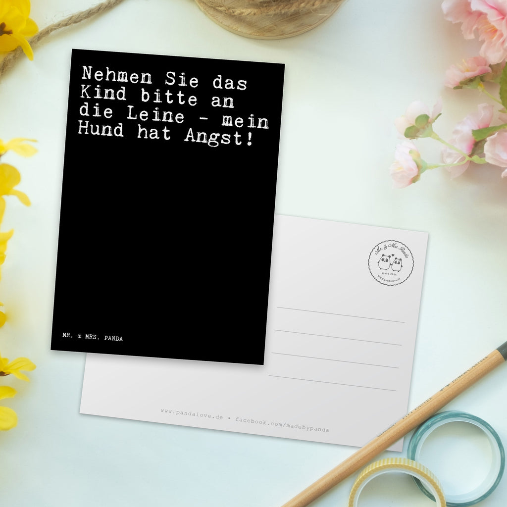 Postkarte Sprüche und Zitate Nehmen Sie das Kind bitte an die Leine - mein Hund hat Angst! Geschenkkarte, Grußkarte, Karte, Einladung, Ansichtskarte, Geburtstagskarte, Einladungskarte, Dankeskarte, Spruch, Sprüche, lustig, Weisheiten, Zitate, Spruch Sprüche Weisheiten Zitate Lustig Weisheit Worte