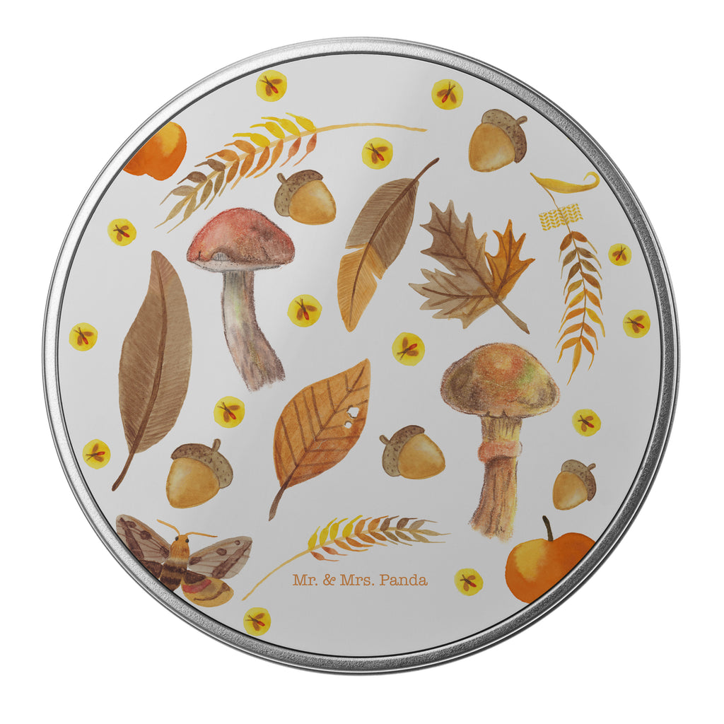 Blechdose rund Herbst Metalldose, Keksdose, Dose, Vorratsdose, Geschenkbox, Blumen Deko, Frühlings Deko, Sommer Deko, Dekoration, positive Botschaft, Naturliebhaber, Outdoor, Natur, Abenteuer, Herbst, Herbstlaub, Geschenk Natur, Jahreszeit Motiv, Naturmotiv, Blätter, Blatt, September, Oktober, November, Pilze