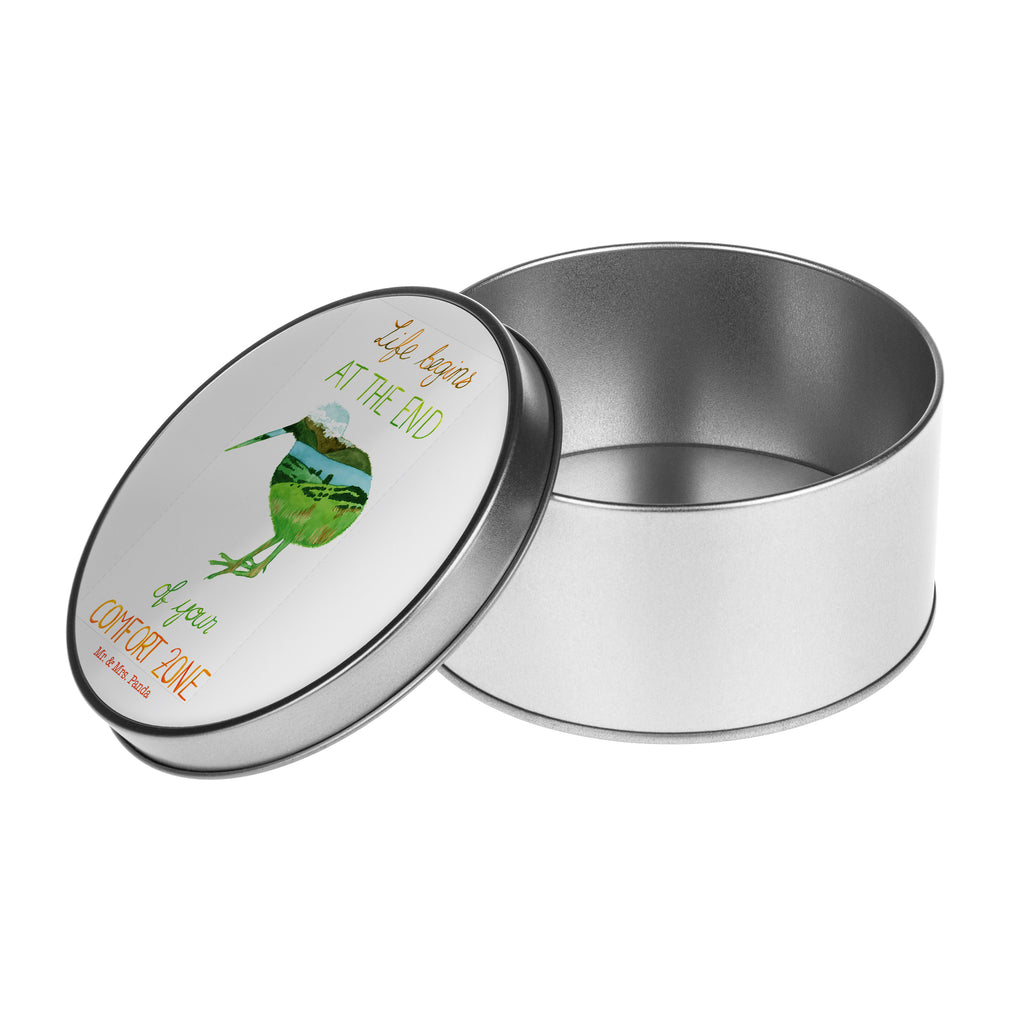 Blechdose rund Kiwi Neuseeland Metalldose, Keksdose, Dose, Vorratsdose, Geschenkbox, Blumen Deko, Frühlings Deko, Sommer Deko, Dekoration, positive Botschaft, Naturliebhaber, Outdoor, Natur, Abenteuer, Neuseeland, New Zealand, Kiwi, Kiwivogel, Komfortzone, Life begins, Motivation, Leben