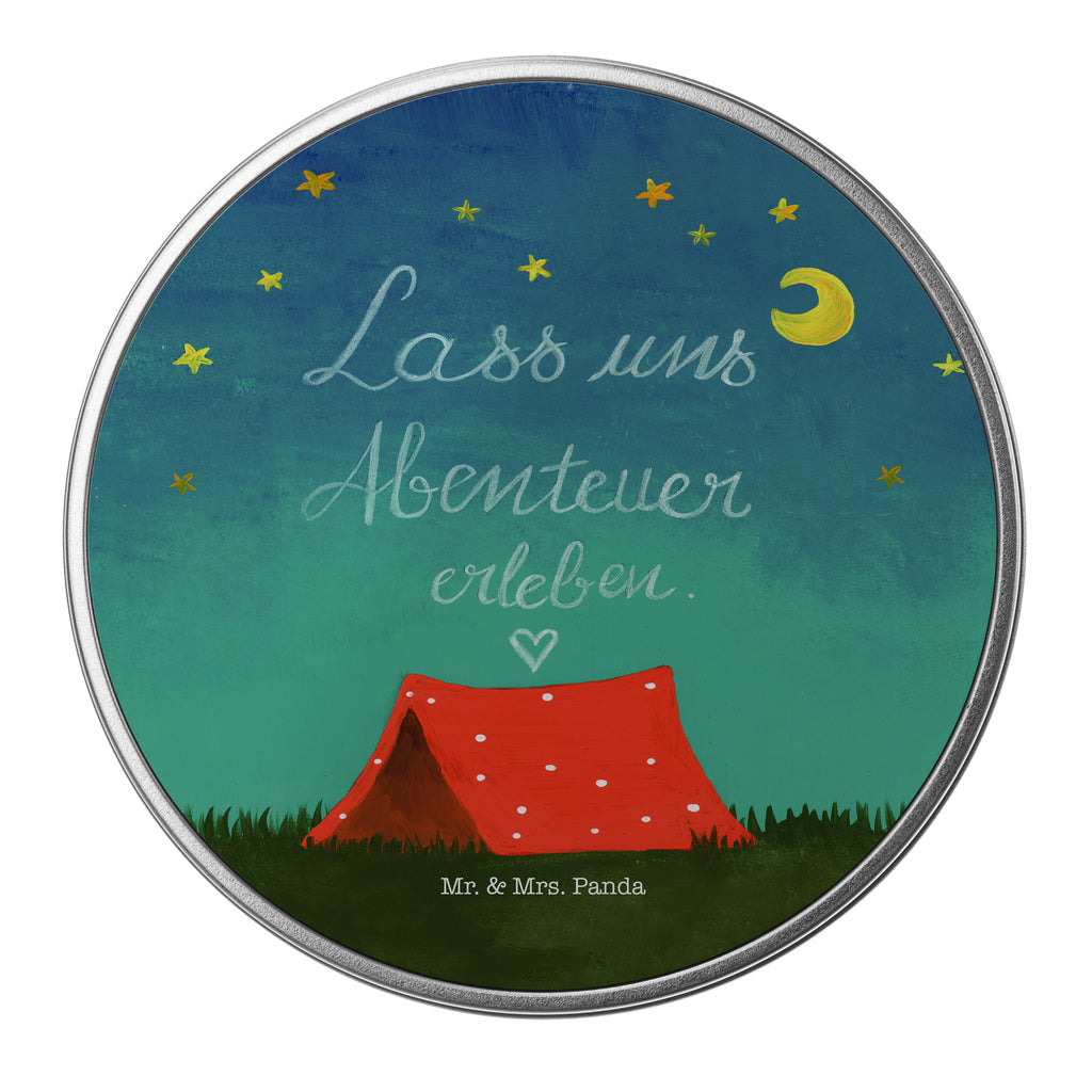 Blechdose rund Abenteuer Metalldose, Keksdose, Dose, Vorratsdose, Geschenkbox, Blumen Deko, Frühlings Deko, Sommer Deko, Dekoration, positive Botschaft, Naturliebhaber, Outdoor, Natur, Abenteuer, Zelten, Spruch Freiheit, Reise Geschenk, Bagpacker Geschenk, Urlaub, Camping