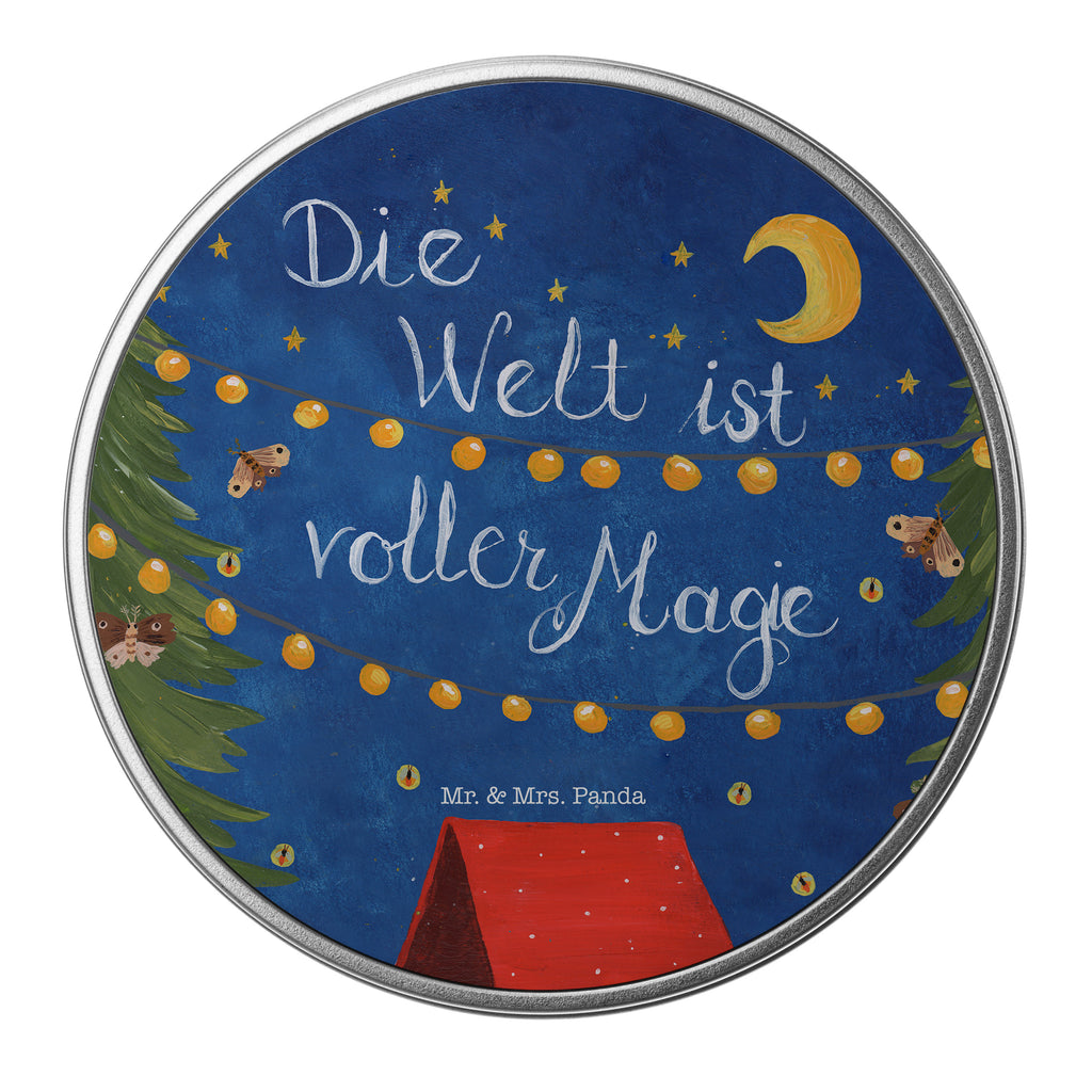 Blechdose rund Die Welt ist voller Magie Metalldose, Keksdose, Dose, Vorratsdose, Geschenkbox, Blumen Deko, Frühlings Deko, Sommer Deko, Dekoration, positive Botschaft, Naturliebhaber, Outdoor, Natur, Abenteuer