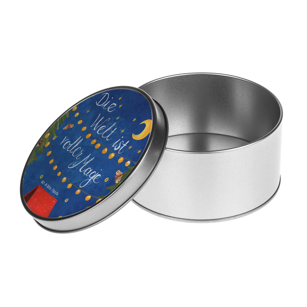 Blechdose rund Die Welt ist voller Magie Metalldose, Keksdose, Dose, Vorratsdose, Geschenkbox, Blumen Deko, Frühlings Deko, Sommer Deko, Dekoration, positive Botschaft, Naturliebhaber, Outdoor, Natur, Abenteuer