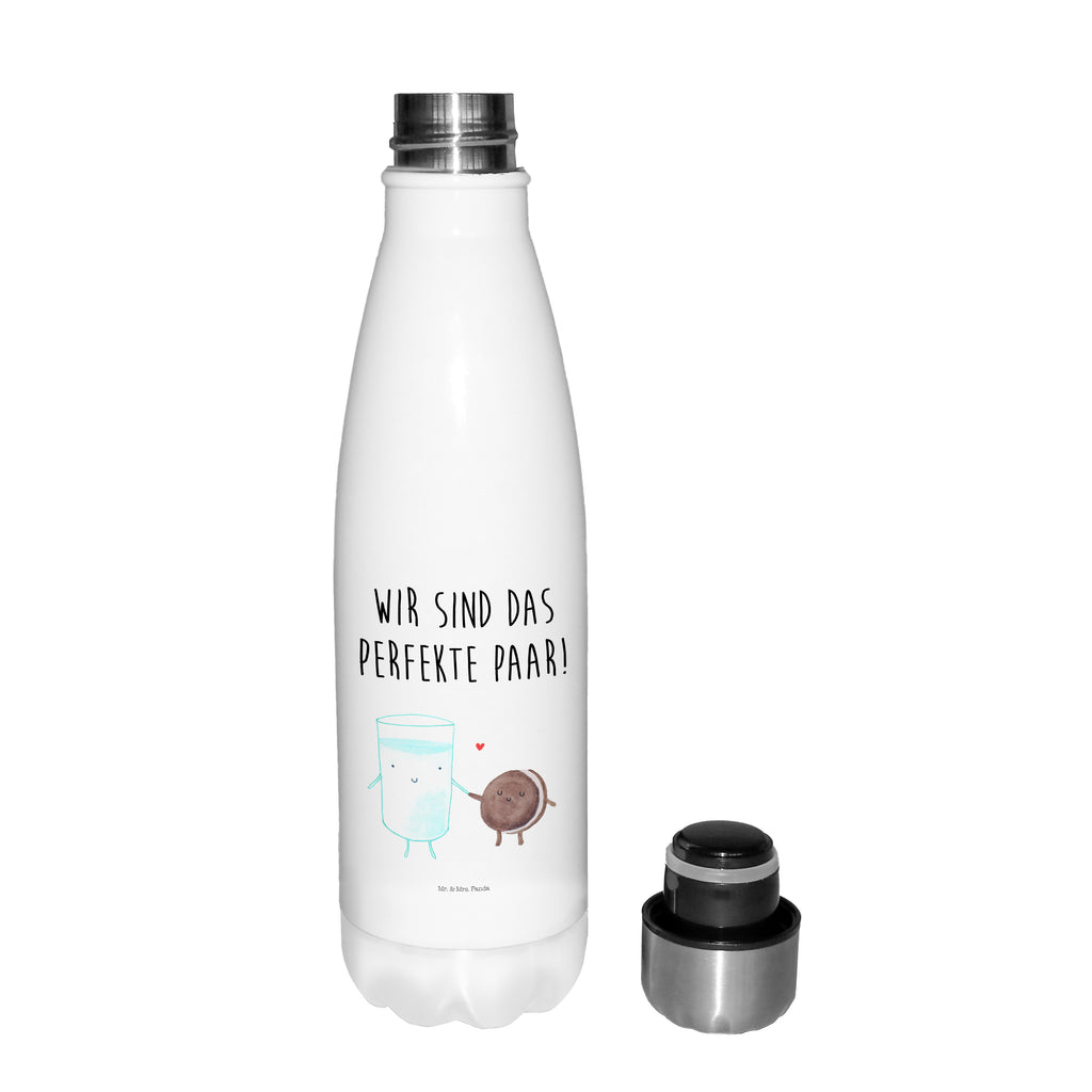 Thermosflasche Milch & Keks Isolierflasche, Thermoflasche, Trinkflasche, Thermos, Edelstahl, Tiermotive, Gute Laune, lustige Sprüche, Tiere, Milk, Cookie, Milch, Keks, Kekse, Kaffee, Einladung Frühstück, Motiv süß, romantisch, perfektes Paar