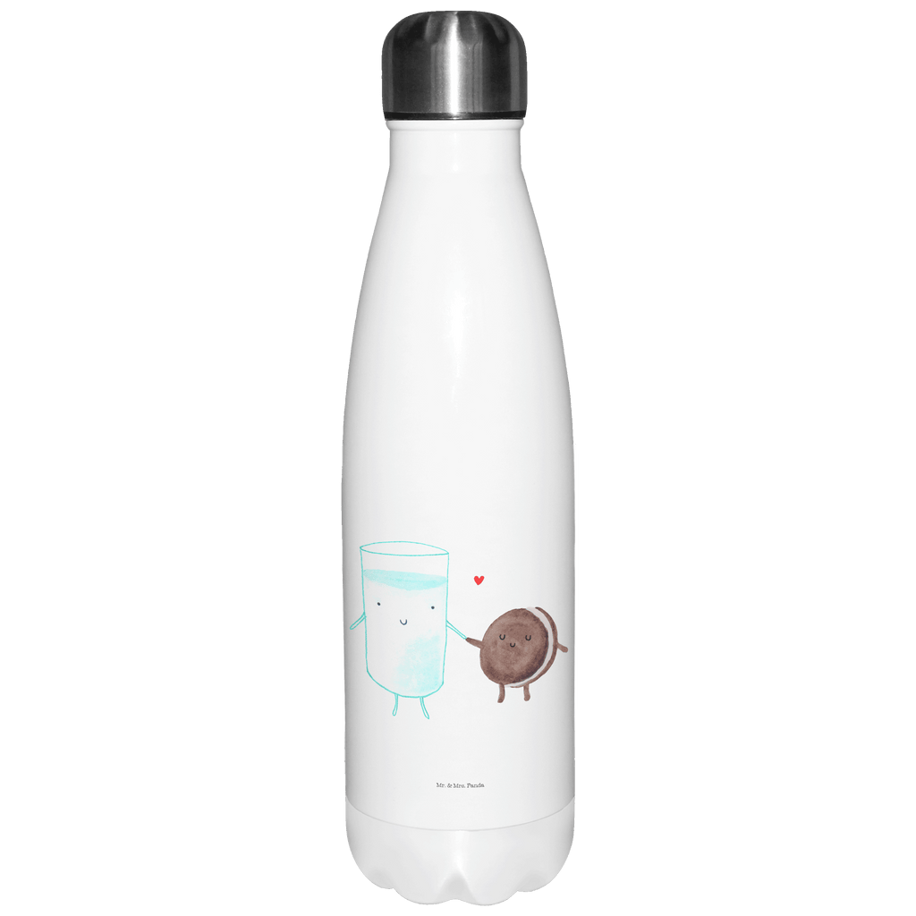Thermosflasche Milch & Keks Isolierflasche, Thermoflasche, Trinkflasche, Thermos, Edelstahl, Tiermotive, Gute Laune, lustige Sprüche, Tiere, Milk, Cookie, Milch, Keks, Kekse, Kaffee, Einladung Frühstück, Motiv süß, romantisch, perfektes Paar