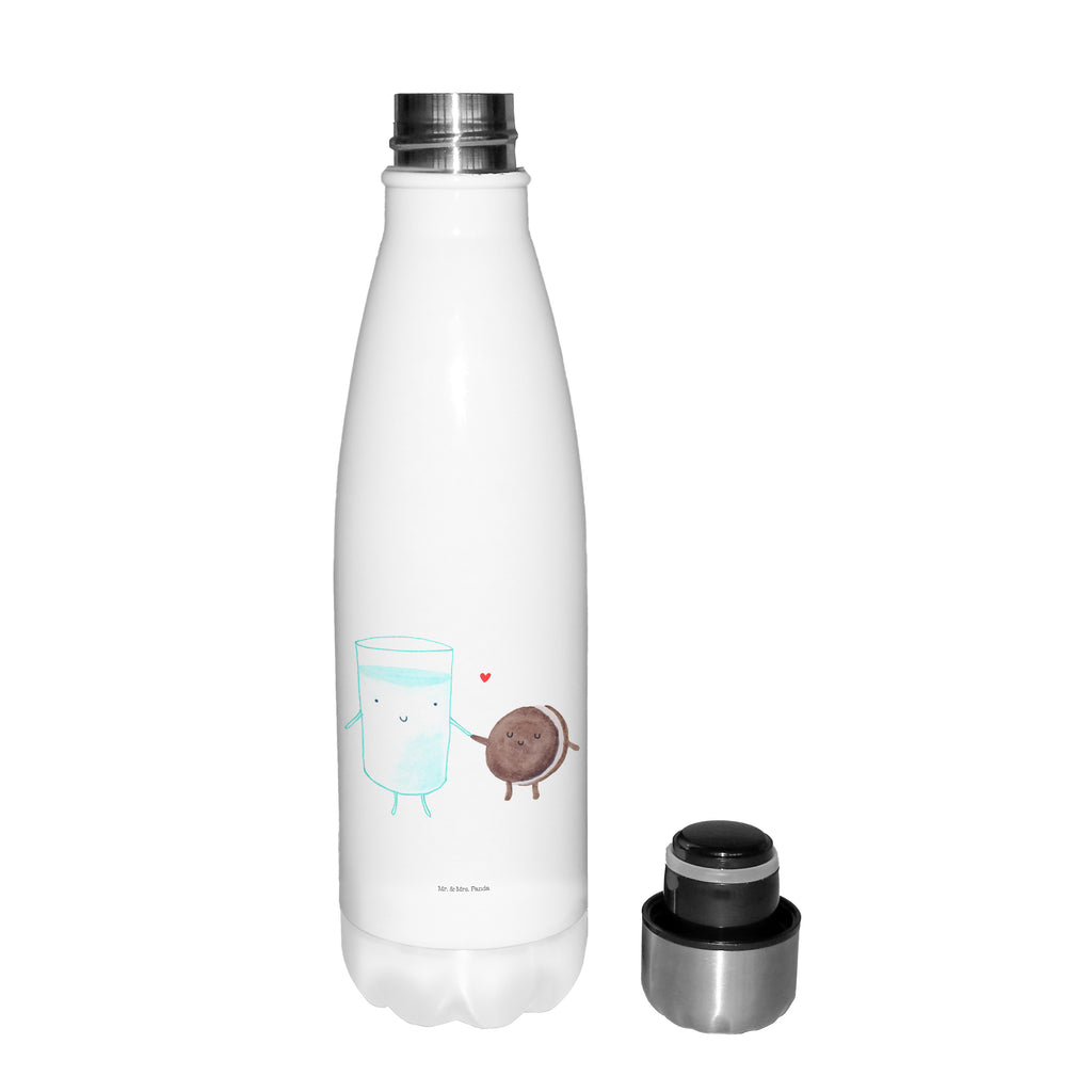 Thermosflasche Milch & Keks Isolierflasche, Thermoflasche, Trinkflasche, Thermos, Edelstahl, Tiermotive, Gute Laune, lustige Sprüche, Tiere, Milk, Cookie, Milch, Keks, Kekse, Kaffee, Einladung Frühstück, Motiv süß, romantisch, perfektes Paar