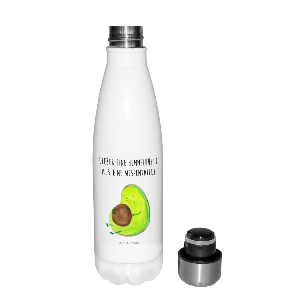 Thermosflasche Avocado pfeift Isolierflasche, Thermoflasche, Trinkflasche, Thermos, Edelstahl, Avocado, Veggie, Vegan, Gesund, Diät, Abnehmen, Ernährung, dick sein, Pummelfee
