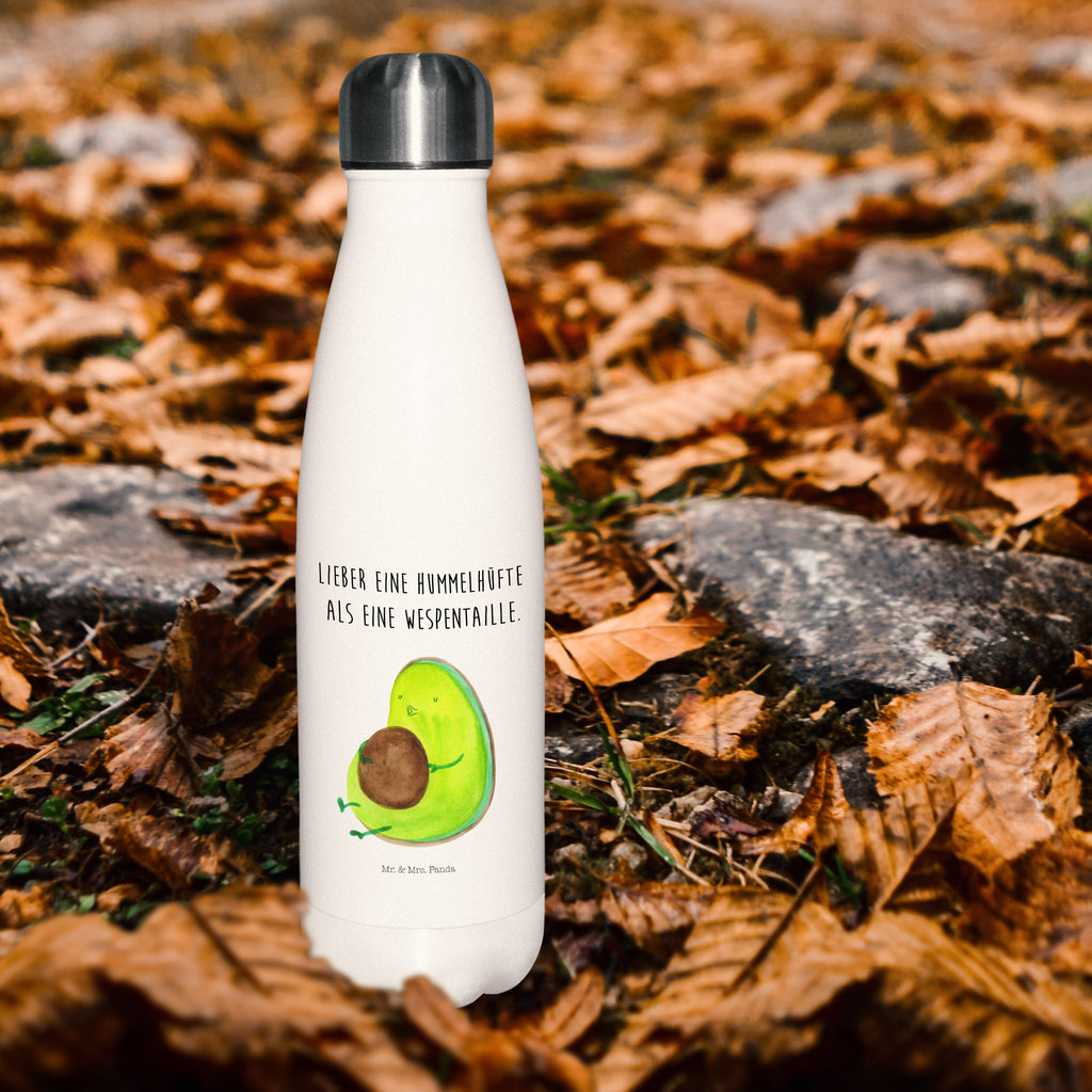 Thermosflasche Avocado pfeift Isolierflasche, Thermoflasche, Trinkflasche, Thermos, Edelstahl, Avocado, Veggie, Vegan, Gesund, Diät, Abnehmen, Ernährung, dick sein, Pummelfee