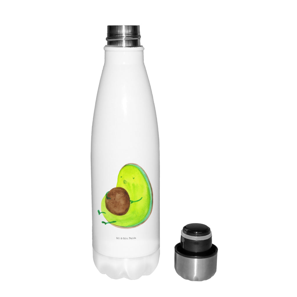Thermosflasche Avocado pfeift Isolierflasche, Thermoflasche, Trinkflasche, Thermos, Edelstahl, Avocado, Veggie, Vegan, Gesund, Diät, Abnehmen, Ernährung, dick sein, Pummelfee