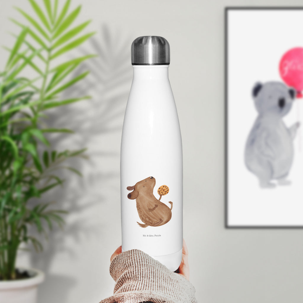 Thermosflasche Hund Keks Isolierflasche, Thermoflasche, Trinkflasche, Thermos, Edelstahl, Hund, Hundemotiv, Haustier, Hunderasse, Tierliebhaber, Hundebesitzer, Sprüche, Hundekekse, Leckerli, Hundeleckerli, Hundesnacks