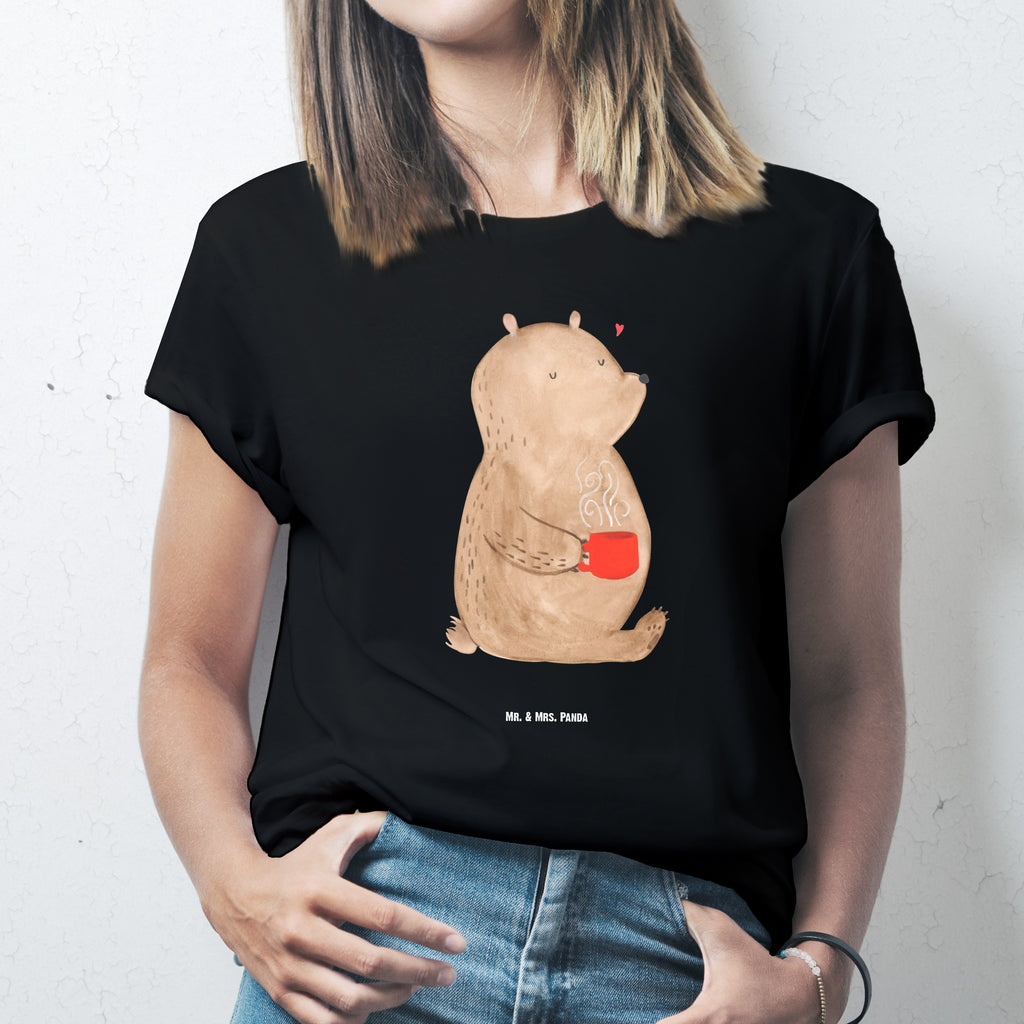 Größe M T-Shirt Bär Kaffee T-Shirt, Shirt, Tshirt, Lustiges T-Shirt, T-Shirt mit Spruch, Party, Junggesellenabschied, Jubiläum, Geburstag, Herrn, Damen, Männer, Frauen, Schlafshirt, Nachthemd, Sprüche, Bär, Teddy, Teddybär, Kaffee, Coffee, Bären, guten Morgen, Morgenroutine, Welt erobern, Welt retten, Motivation