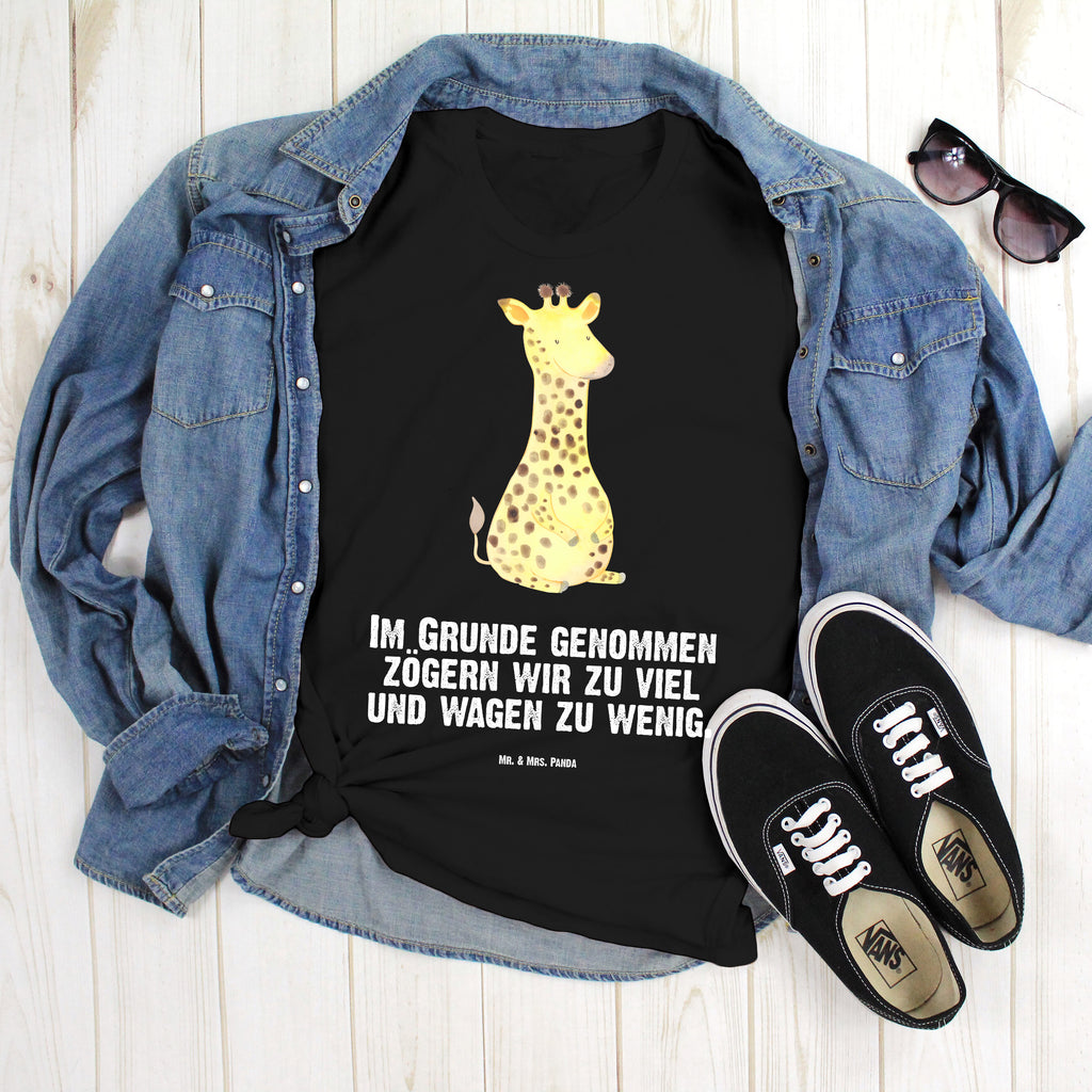 Größe L T-Shirt Giraffe Zufrieden T-Shirt, Shirt, Tshirt, Lustiges T-Shirt, T-Shirt mit Spruch, Party, Junggesellenabschied, Jubiläum, Geburstag, Herrn, Damen, Männer, Frauen, Schlafshirt, Nachthemd, Sprüche, Afrika, Wildtiere, Giraffe, Zufrieden, Glück, Abenteuer
