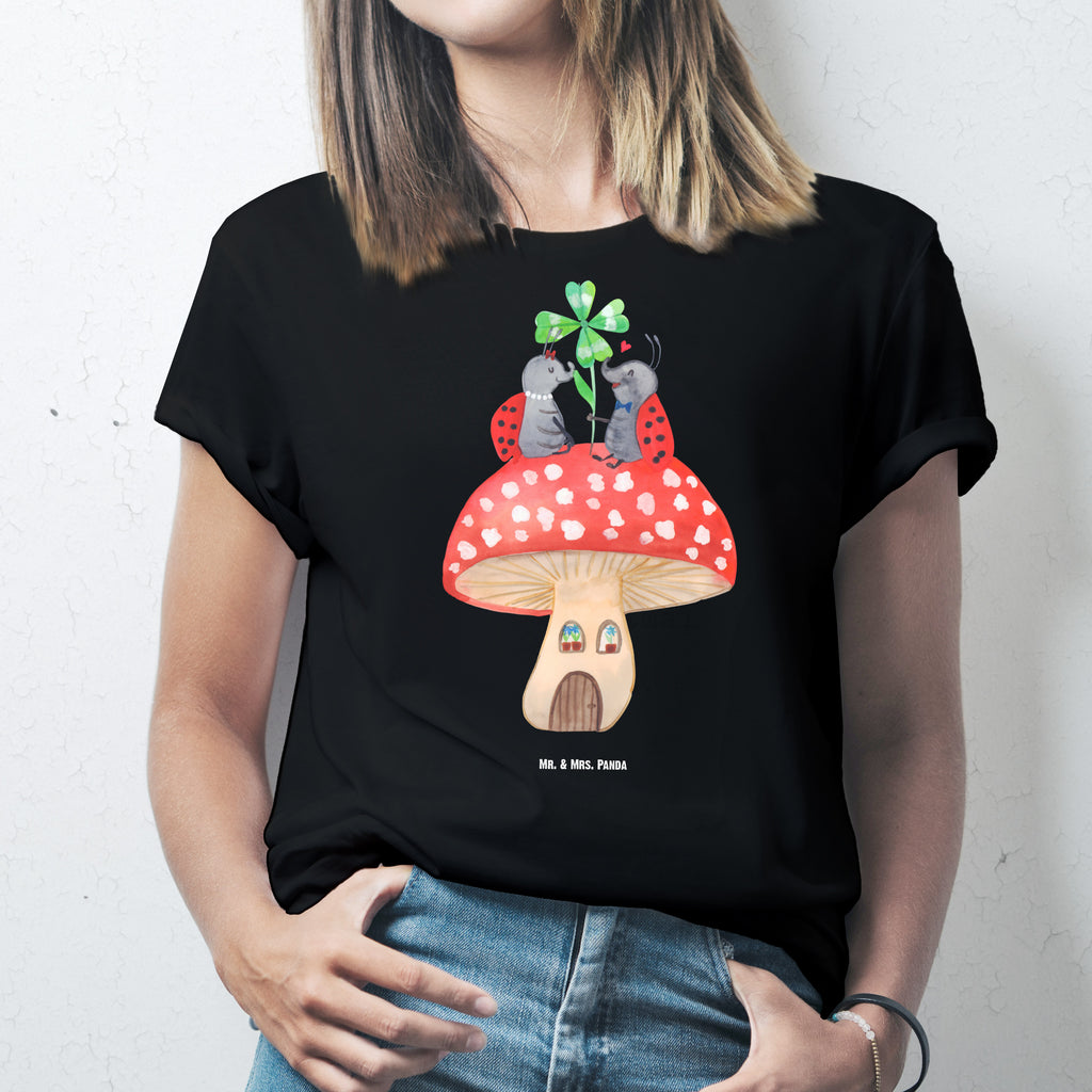 Größe L T-Shirt Marienkäfer Paar Fliegenpilz T-Shirt, Shirt, Tshirt, Lustiges T-Shirt, T-Shirt mit Spruch, Party, Junggesellenabschied, Jubiläum, Geburstag, Herrn, Damen, Männer, Frauen, Schlafshirt, Nachthemd, Sprüche, Tiermotive, Gute Laune, lustige Sprüche, Tiere, Haus, Wohnung, zuhause, Fliegenpilz, Marienkäfer, Fleigenpilzhaus