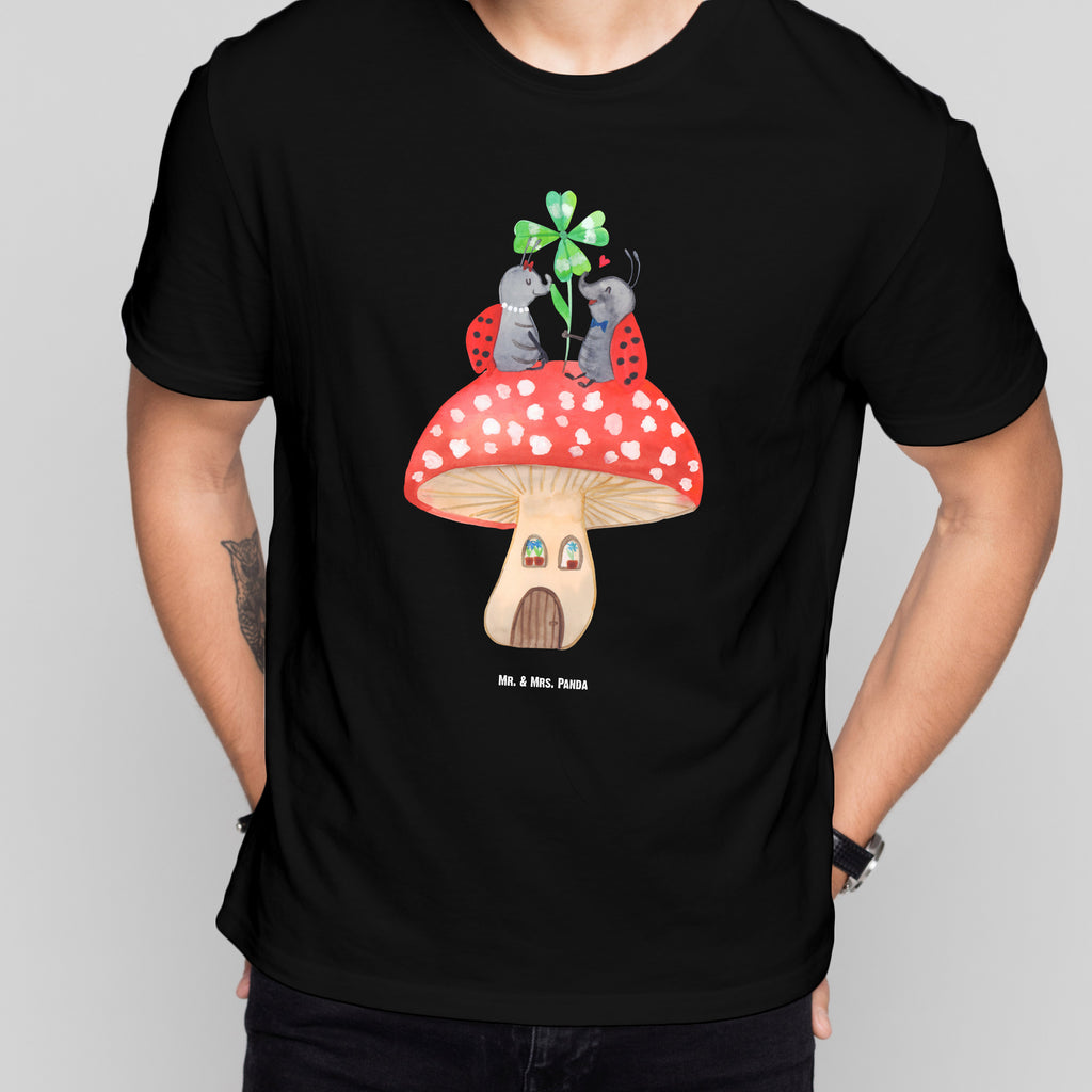 Größe L T-Shirt Marienkäfer Paar Fliegenpilz T-Shirt, Shirt, Tshirt, Lustiges T-Shirt, T-Shirt mit Spruch, Party, Junggesellenabschied, Jubiläum, Geburstag, Herrn, Damen, Männer, Frauen, Schlafshirt, Nachthemd, Sprüche, Tiermotive, Gute Laune, lustige Sprüche, Tiere, Haus, Wohnung, zuhause, Fliegenpilz, Marienkäfer, Fleigenpilzhaus