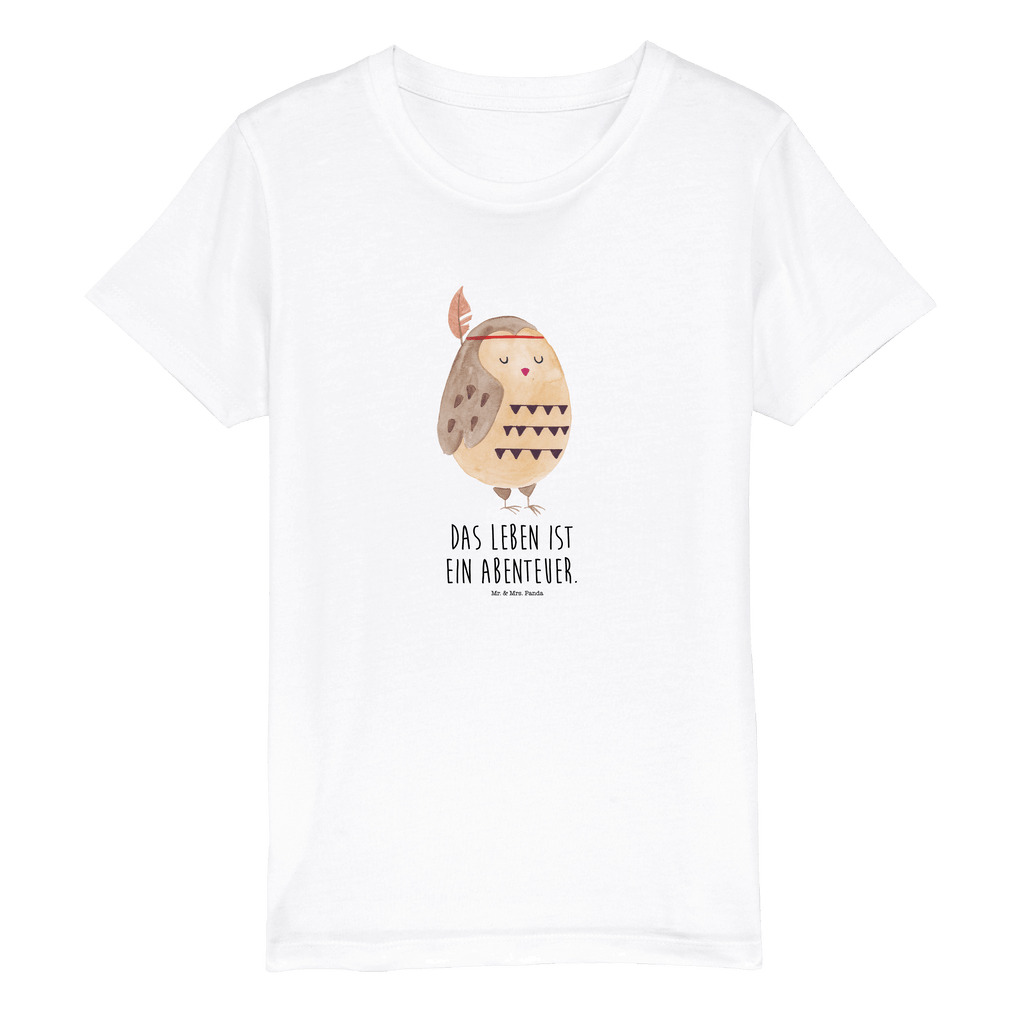 Organic Kinder T-Shirt Eule Federschmuck Kinder T-Shirt, Kinder T-Shirt Mädchen, Kinder T-Shirt Jungen, Eule, Eule Deko, Owl, Das Leben ist ein Abenteuer, Reisespruch, Federschmuck, Dekoration
