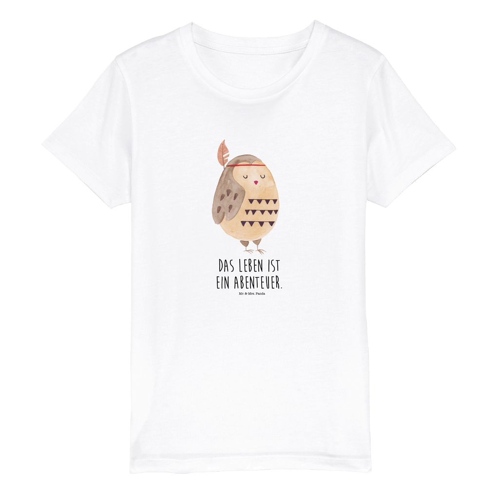 Organic Kinder T-Shirt Eule Federschmuck Kinder T-Shirt, Kinder T-Shirt Mädchen, Kinder T-Shirt Jungen, Eule, Eule Deko, Owl, Das Leben ist ein Abenteuer, Reisespruch, Federschmuck, Dekoration