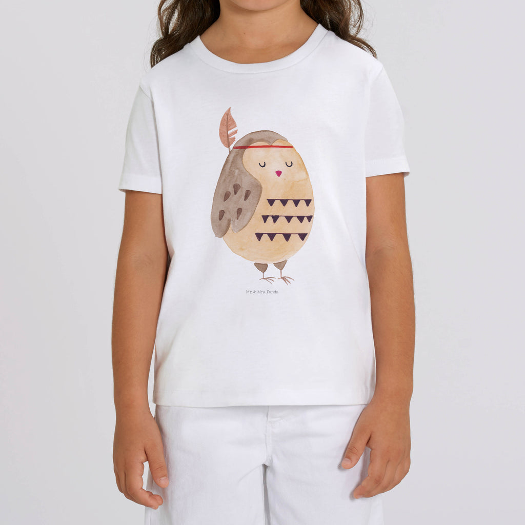 Organic Kinder T-Shirt Eule Federschmuck Kinder T-Shirt, Kinder T-Shirt Mädchen, Kinder T-Shirt Jungen, Eule, Eule Deko, Owl, Das Leben ist ein Abenteuer, Reisespruch, Federschmuck, Dekoration