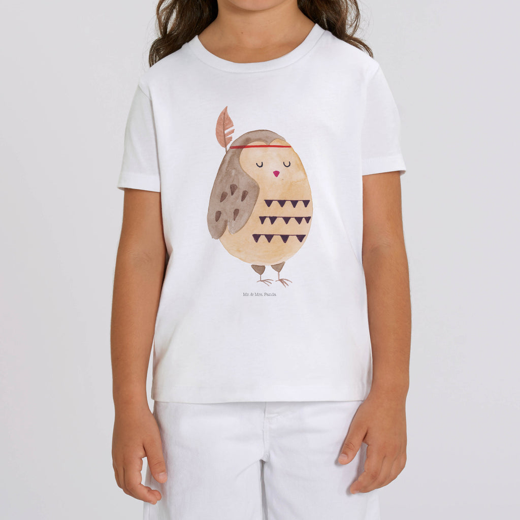 Organic Kinder T-Shirt Eule Federschmuck Kinder T-Shirt, Kinder T-Shirt Mädchen, Kinder T-Shirt Jungen, Eule, Eule Deko, Owl, Das Leben ist ein Abenteuer, Reisespruch, Federschmuck, Dekoration