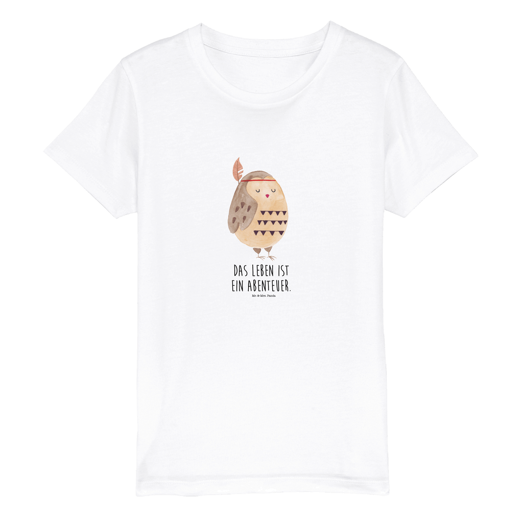 Organic Kinder T-Shirt Eule Federschmuck Kinder T-Shirt, Kinder T-Shirt Mädchen, Kinder T-Shirt Jungen, Eule, Eule Deko, Owl, Das Leben ist ein Abenteuer, Reisespruch, Federschmuck, Dekoration