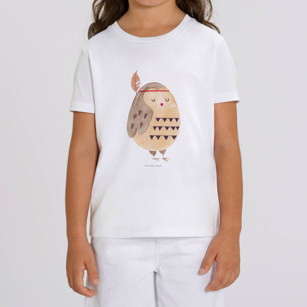 Organic Kinder T-Shirt Eule Federschmuck Kinder T-Shirt, Kinder T-Shirt Mädchen, Kinder T-Shirt Jungen, Eule, Eule Deko, Owl, Das Leben ist ein Abenteuer, Reisespruch, Federschmuck, Dekoration