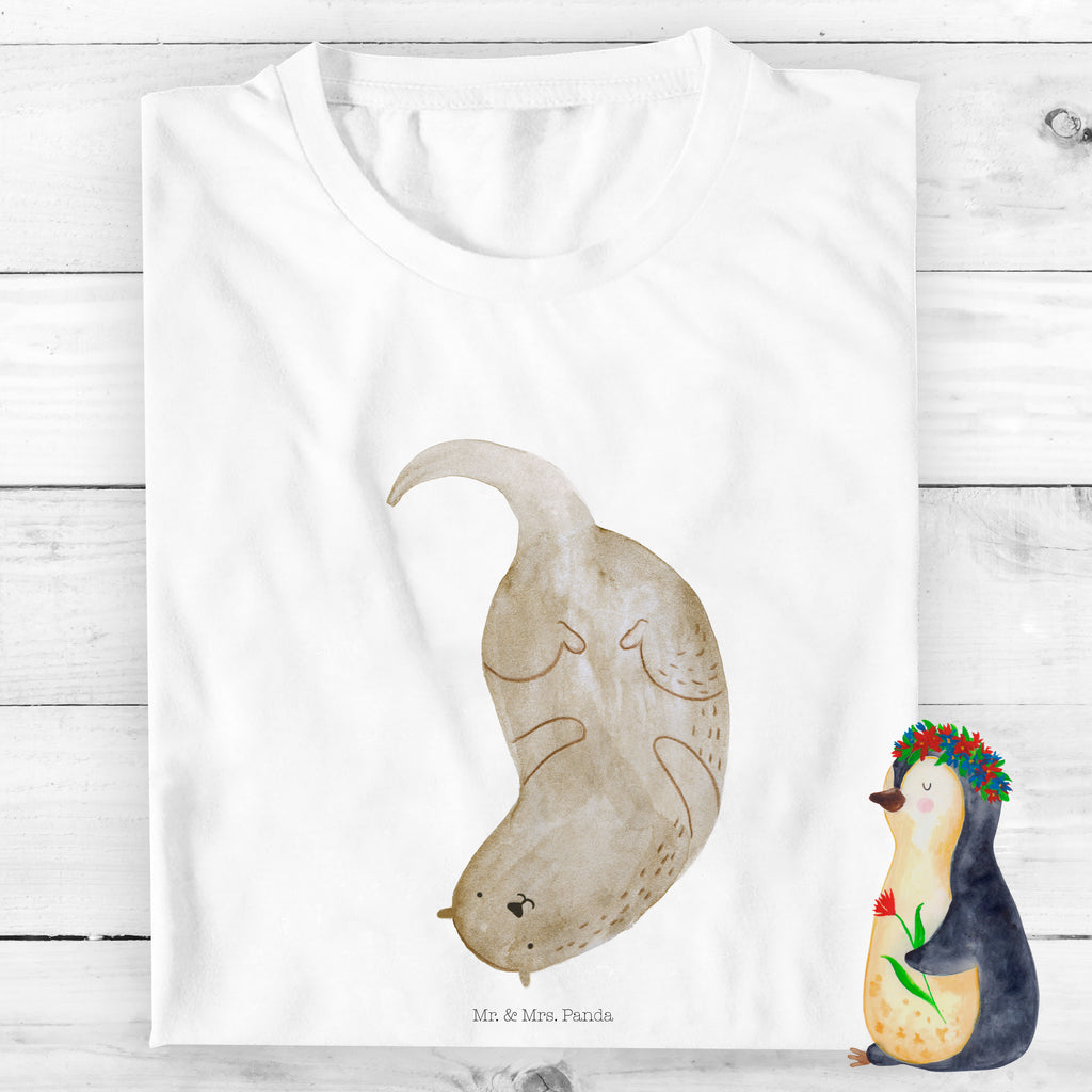 Organic Kinder T-Shirt Otter kopfüber Kinder T-Shirt, Kinder T-Shirt Mädchen, Kinder T-Shirt Jungen, Otter, Fischotter, Seeotter, Otter Seeotter See Otter