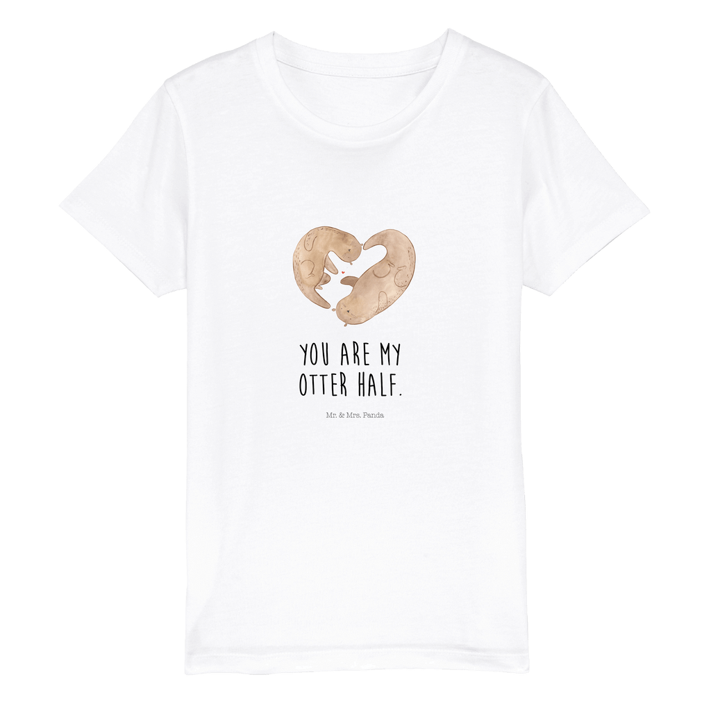 Organic Kinder T-Shirt Otter Herz Kinder T-Shirt, Kinder T-Shirt Mädchen, Kinder T-Shirt Jungen, Otter, Fischotter, Seeotter, Liebe, Herz, Liebesbeweis, Liebesgeschenk, Bessere Hälfte, Love you, Jahrestag, Hochzeitstag, Verlobung, gemeinsames Leben