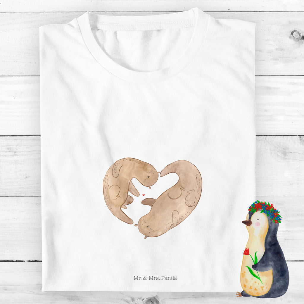 Organic Kinder T-Shirt Otter Herz Kinder T-Shirt, Kinder T-Shirt Mädchen, Kinder T-Shirt Jungen, Otter, Fischotter, Seeotter, Liebe, Herz, Liebesbeweis, Liebesgeschenk, Bessere Hälfte, Love you, Jahrestag, Hochzeitstag, Verlobung, gemeinsames Leben