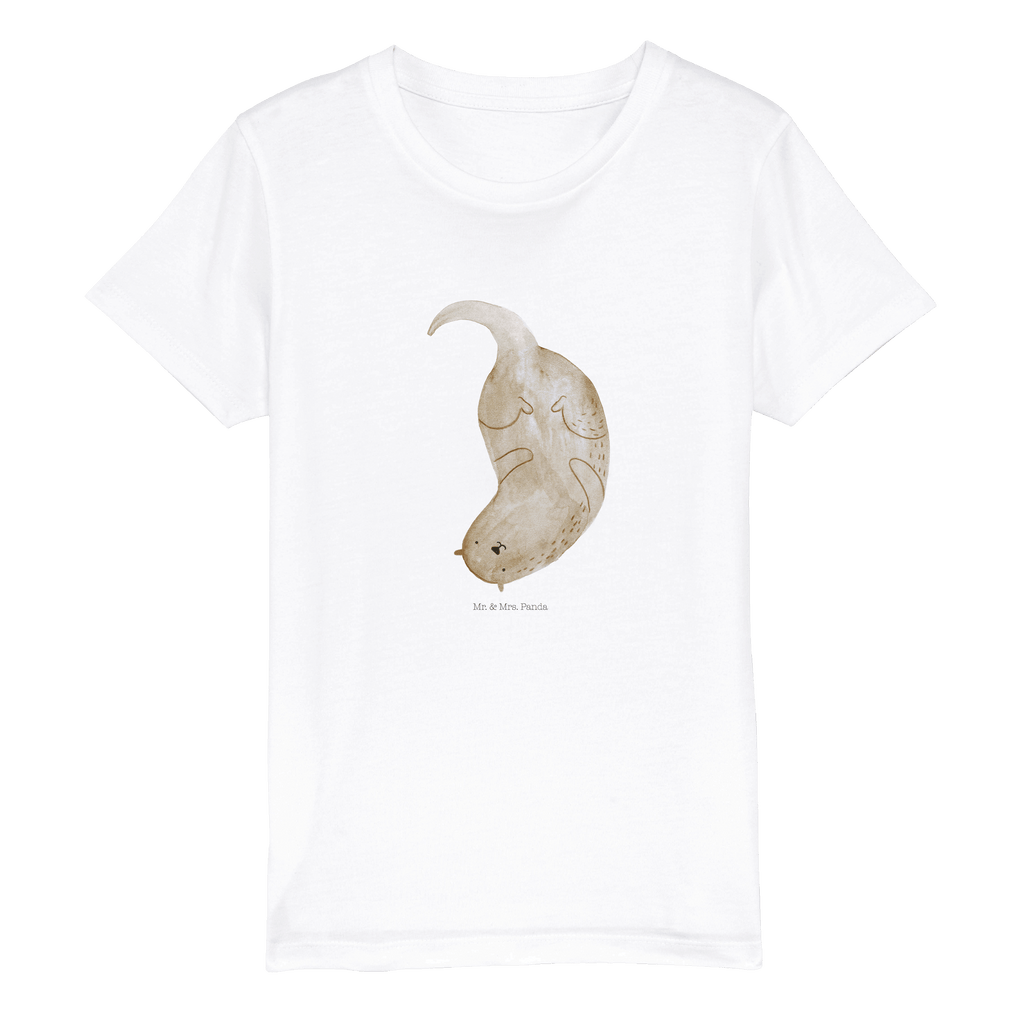 Organic Kinder T-Shirt Otter kopfüber Kinder T-Shirt, Kinder T-Shirt Mädchen, Kinder T-Shirt Jungen, Otter, Fischotter, Seeotter, Otter Seeotter See Otter