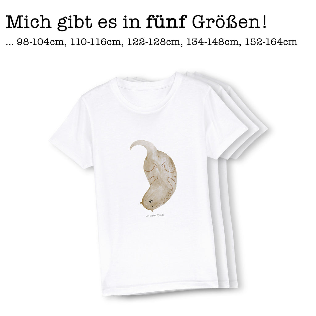 Organic Kinder T-Shirt Otter kopfüber Kinder T-Shirt, Kinder T-Shirt Mädchen, Kinder T-Shirt Jungen, Otter, Fischotter, Seeotter, Otter Seeotter See Otter