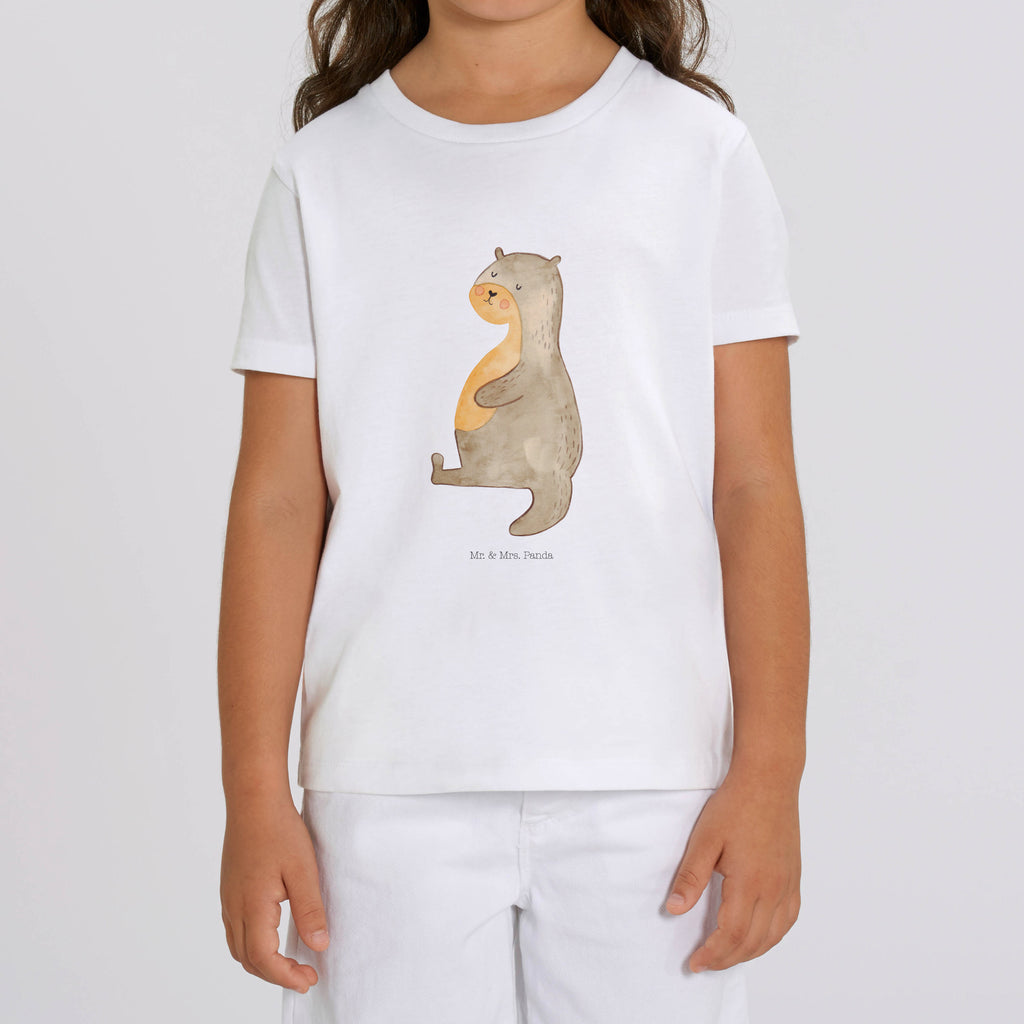 Organic Kinder T-Shirt Otter Bauch Kinder T-Shirt, Kinder T-Shirt Mädchen, Kinder T-Shirt Jungen, Otter, Fischotter, Seeotter, Otter Seeotter See Otter