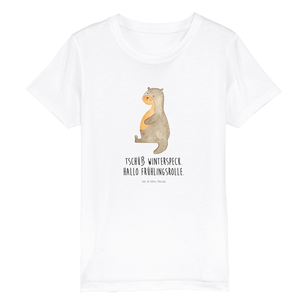 Organic Kinder T-Shirt Otter Bauch Kinder T-Shirt, Kinder T-Shirt Mädchen, Kinder T-Shirt Jungen, Otter, Fischotter, Seeotter, Otter Seeotter See Otter