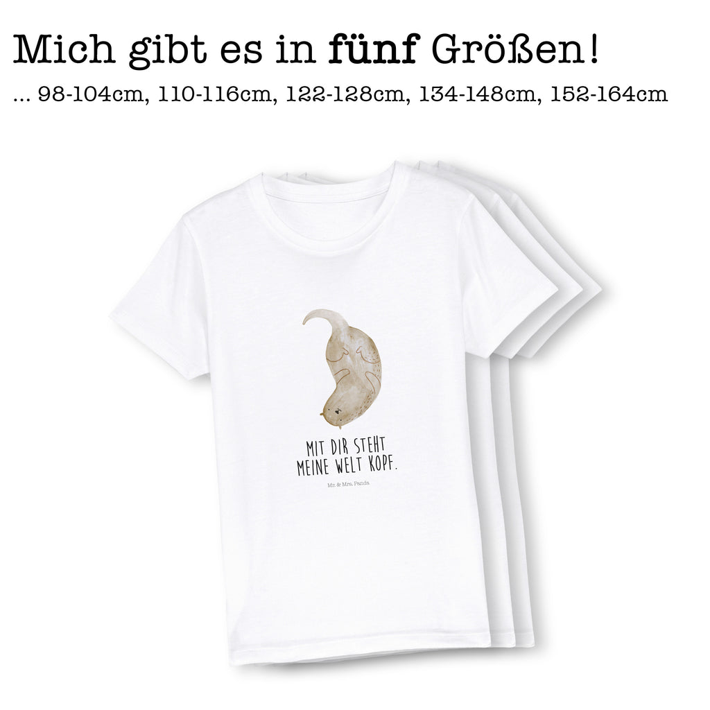 Organic Kinder T-Shirt Otter kopfüber Kinder T-Shirt, Kinder T-Shirt Mädchen, Kinder T-Shirt Jungen, Otter, Fischotter, Seeotter, Otter Seeotter See Otter