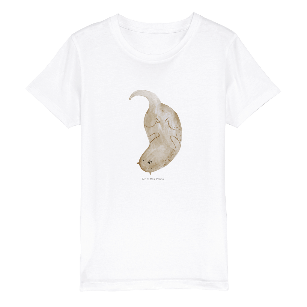 Organic Kinder T-Shirt Otter kopfüber Kinder T-Shirt, Kinder T-Shirt Mädchen, Kinder T-Shirt Jungen, Otter, Fischotter, Seeotter, Otter Seeotter See Otter