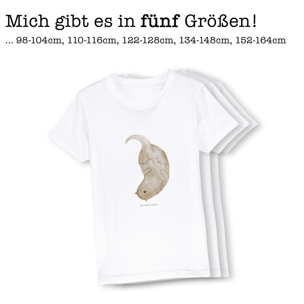 Organic Kinder T-Shirt Otter kopfüber Kinder T-Shirt, Kinder T-Shirt Mädchen, Kinder T-Shirt Jungen, Otter, Fischotter, Seeotter, Otter Seeotter See Otter
