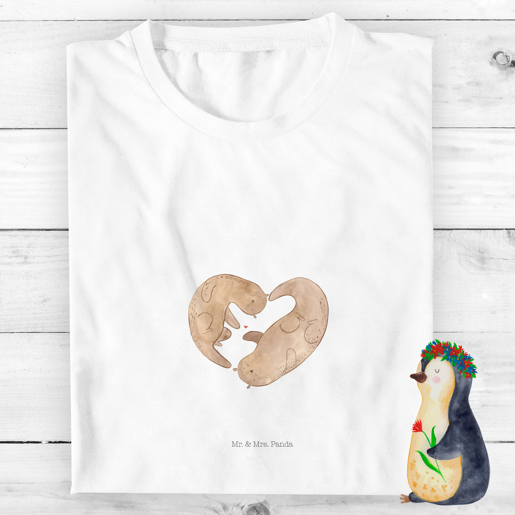 Organic Kinder T-Shirt Otter Herz Kinder T-Shirt, Kinder T-Shirt Mädchen, Kinder T-Shirt Jungen, Otter, Fischotter, Seeotter, Liebe, Herz, Liebesbeweis, Liebesgeschenk, Bessere Hälfte, Love you, Jahrestag, Hochzeitstag, Verlobung, gemeinsames Leben