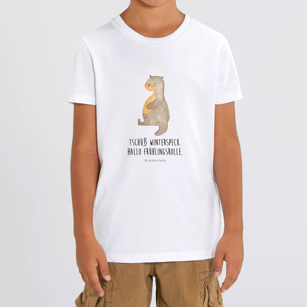 Organic Kinder T-Shirt Otter Bauch Kinder T-Shirt, Kinder T-Shirt Mädchen, Kinder T-Shirt Jungen, Otter, Fischotter, Seeotter, Otter Seeotter See Otter