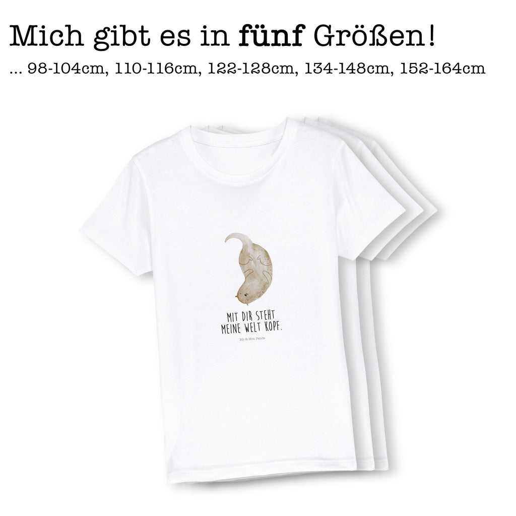 Organic Kinder T-Shirt Otter kopfüber Kinder T-Shirt, Kinder T-Shirt Mädchen, Kinder T-Shirt Jungen, Otter, Fischotter, Seeotter, Otter Seeotter See Otter