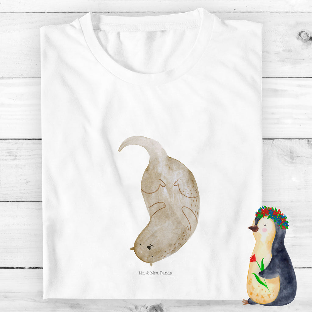 Organic Kinder T-Shirt Otter kopfüber Kinder T-Shirt, Kinder T-Shirt Mädchen, Kinder T-Shirt Jungen, Otter, Fischotter, Seeotter, Otter Seeotter See Otter
