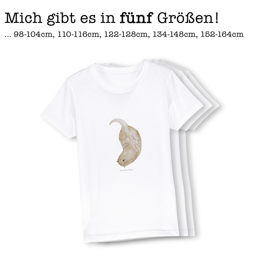 Organic Kinder T-Shirt Otter kopfüber Kinder T-Shirt, Kinder T-Shirt Mädchen, Kinder T-Shirt Jungen, Otter, Fischotter, Seeotter, Otter Seeotter See Otter