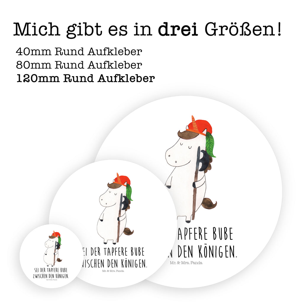 120mm Rund Aufkleber Einhorn Bube Sticker, Aufkleber, Etikett, Kinder, rund, Einhorn, Einhörner, Einhorn Deko, Pegasus, Unicorn, Bube, Mittelalter
