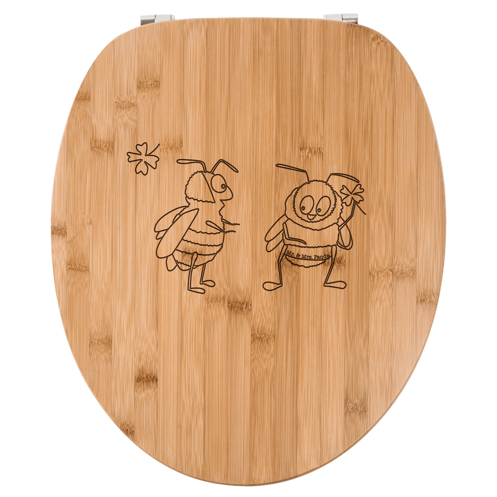 WC Sitz Hummeln mit Kleeblatt Klobrille, Klodeckel, Toilettendeckel, WC-Sitz, Toilette, Tiermotive, Gute Laune, lustige Sprüche, Tiere, Hummel, Biene, Spruch positiv, Biene Deko, Spruch schön, glücklich sein, glücklich werden, Spruch fröhlich