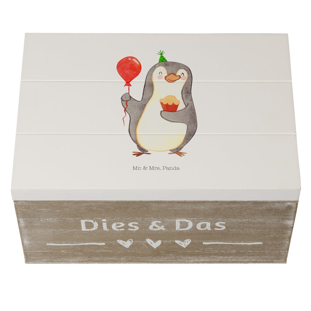 Holzkiste Pinguin Geburtstag Holzkiste, Kiste, Schatzkiste, Truhe, Schatulle, XXL, Erinnerungsbox, Erinnerungskiste, Dekokiste, Aufbewahrungsbox, Geburtstag, Geburtstagsgeschenk, Geschenk, Party, Feiern, Geschenke, Torte, Kuchen