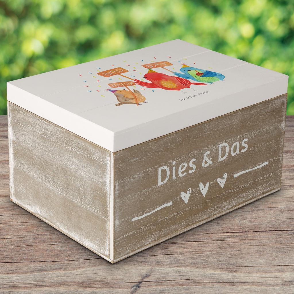 Holzkiste 1. Geburtstag Happy Bird Day Holzkiste, Kiste, Schatzkiste, Truhe, Schatulle, XXL, Erinnerungsbox, Erinnerungskiste, Dekokiste, Aufbewahrungsbox, Geburtstag, Geburtstagsgeschenk, Geschenk, zum, Party, Feier, schenken, für